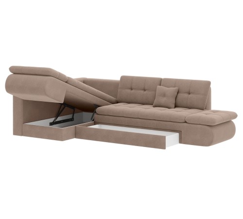 Диван Степ Тайм угловой с трещотками, бежевый
