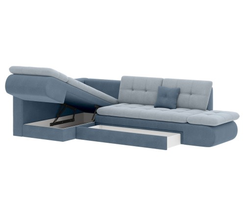 Диван Степ Тайм угловой с трещотками, серый