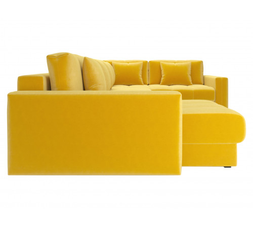 Диван Клермон П-образный Комби, желтый
