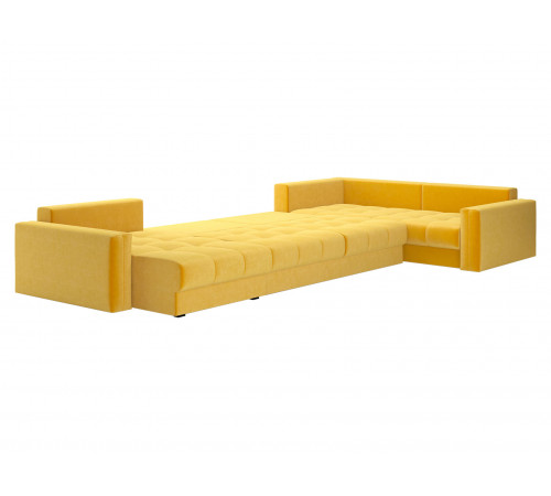 Диван Клермон П-образный Комби, желтый