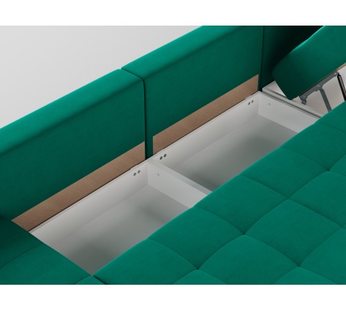 Диван Клермон угловой Макси, зеленый