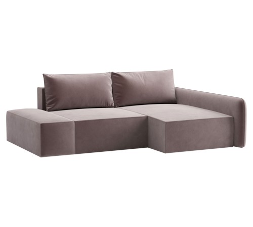 Диван Портленд угловой с банкеткой правый, латте