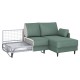 Диван Эдриан угловой, зеленый