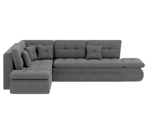 Диван Степ Тайм угловой с трещотками, темно-серый