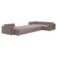 Диван Клермон П-образный Комби, светло-коричневый