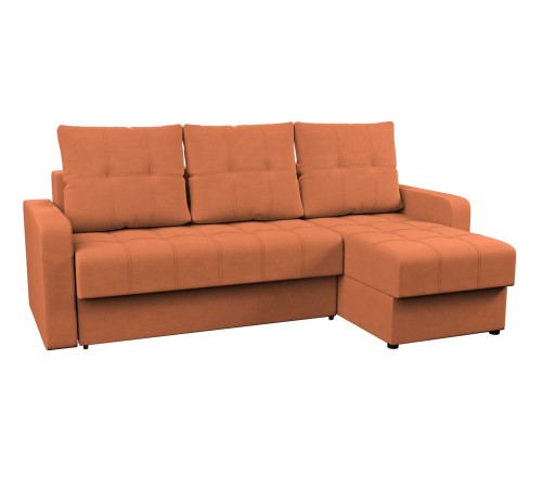 Диван Терри угловой, оранжевый
