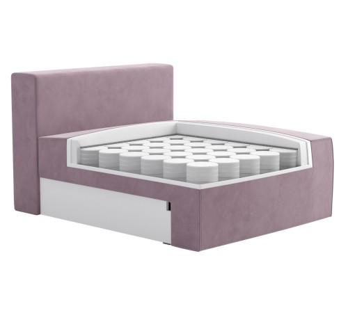 Диван Портленд угловой с банкеткой правый, лиловый