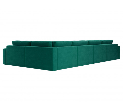 Диван Клермон П-образный Комби, зеленый