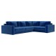 Диван Клермон угловой Макси, синий
