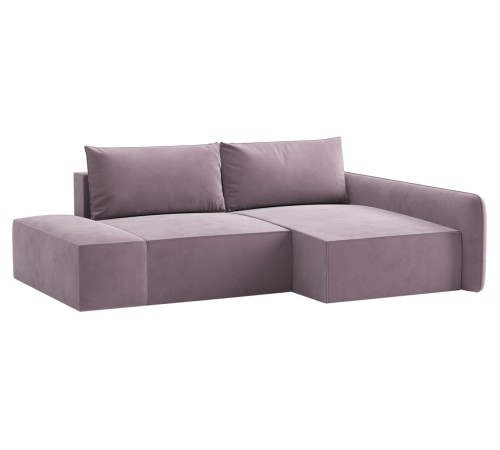 Диван Портленд угловой с банкеткой правый, лиловый