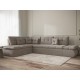 Диван Степ Тайм угловой с трещотками, серо-бежевый
