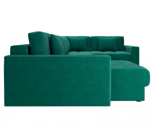 Диван Клермон П-образный Комби, зеленый