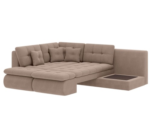 Диван Степ Тайм угловой с трещотками, бежевый