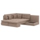 Диван Степ Тайм угловой с трещотками, бежевый