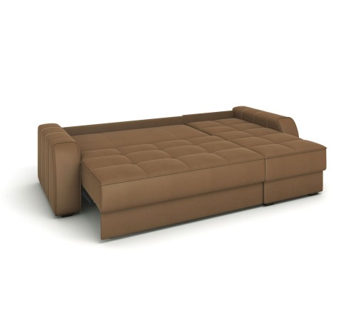 Диван Хаммер угловой, коричневый