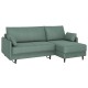 Диван Эдриан угловой, зеленый