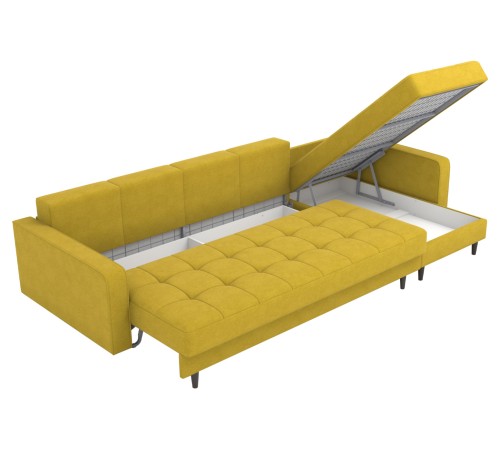 Диван Санфорд с оттоманкой макси, горчичный