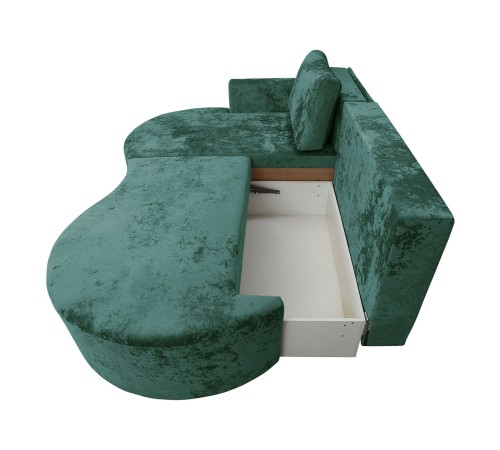 Диван Ланкастер угол левый, зеленый