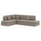 Диван Степ Тайм угловой с трещотками, серо-бежевый