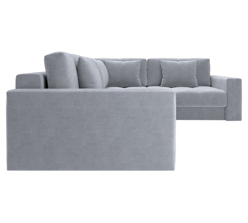 Диван Клермон угловой Макси, серебро