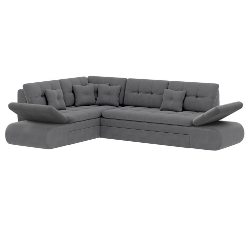 Диван Степ Тайм угловой с трещотками, темно-серый
