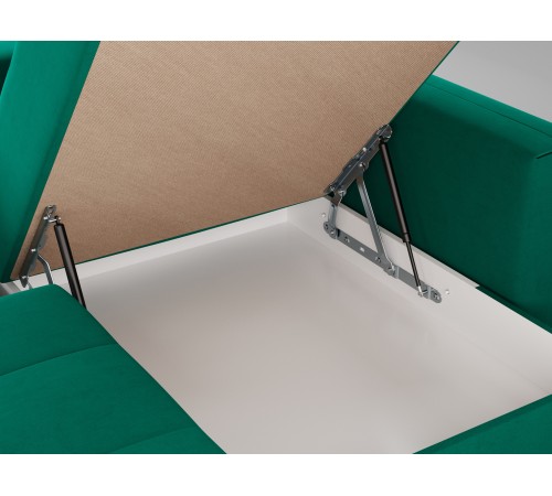 Диван Клермон угловой Макси, зеленый