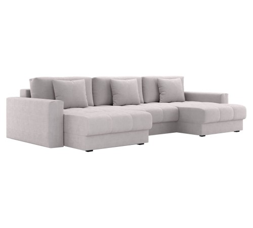 Диван Клермон П-образный с оттоманками, бежевый
