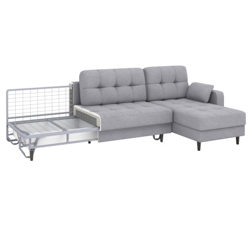 Диван Санфорд с оттоманкой макси, серый