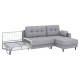 Диван Санфорд с оттоманкой макси, серый