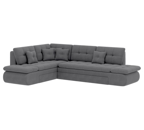 Диван Степ Тайм угловой с трещотками, темно-серый