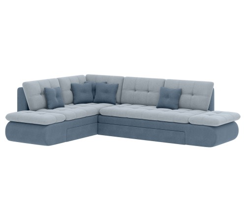 Диван Степ Тайм угловой с трещотками, серый