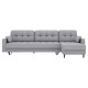 Диван Санфорд с оттоманкой макси, серый