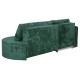Диван Ланкастер угол левый, зеленый