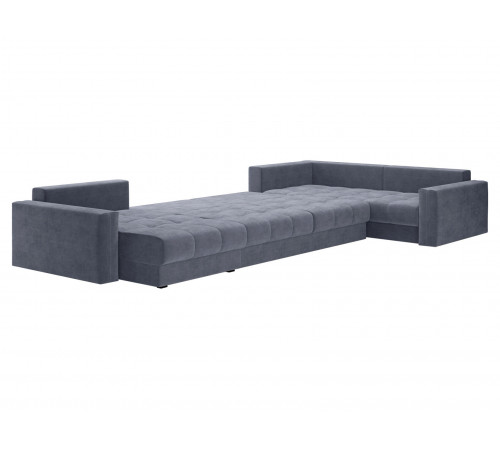 Диван Клермон П-образный Комби, серый