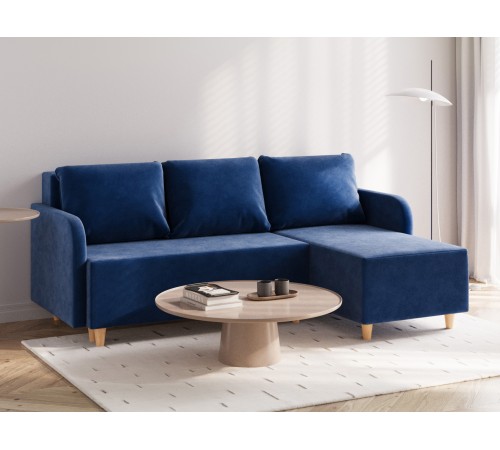 Диван Рейн угловой, синий