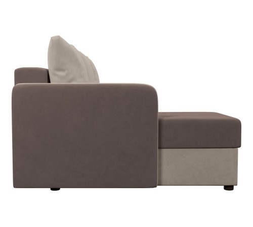 Диван Салем угловой, коричневый