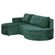Диван Ланкастер угол левый, зеленый