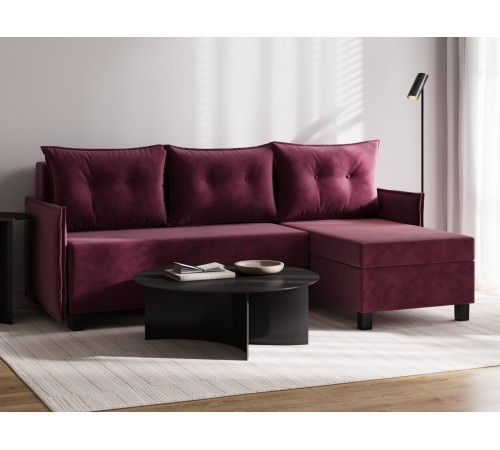 Диван Теона угловой, винный