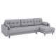 Диван Санфорд с оттоманкой макси, серый