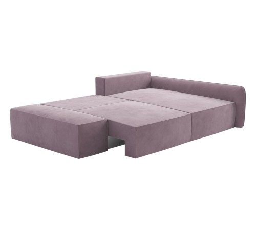 Диван Портленд угловой с банкеткой правый, лиловый