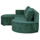Диван Ланкастер угол левый, зеленый