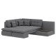 Диван Степ Тайм угловой с трещотками, темно-серый
