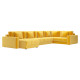 Диван Клермон П-образный Комби, желтый