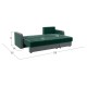 Диван Терри угловой, зеленый (Магнетика)