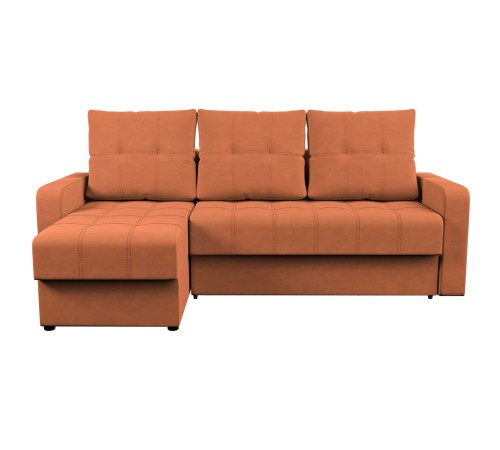 Диван Терри угловой, оранжевый