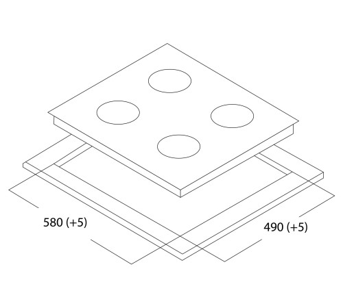 Варочная поверхность Оазис P-IBS, черный