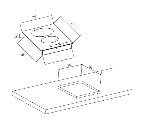 Варочная поверхность Оазис P-IBD, черный