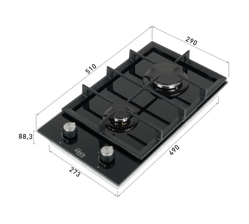 Варочная поверхность Оазис P-GBD, черный