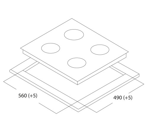Варочная поверхность Оазис P-GBT, черый