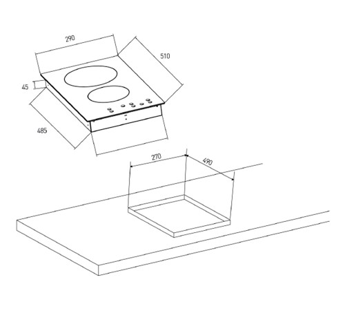 Варочная поверхность Оазис P-SDR, черный